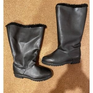 Toe Warmers Women's 8 Double Wide Black Winter Zip Up Boots